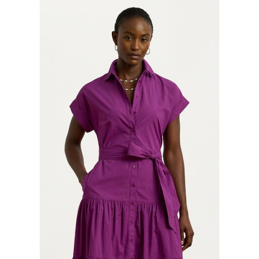 ラルフローレン レディース ワンピース トップス Eyelet Broadcloth Tiered Shirtdress - Shirt dress - purple dawn ラルフローレン レディース ワンピース トップス Eyelet Broadcloth Tiered Shirtdress - Shirt dress - purple dawn