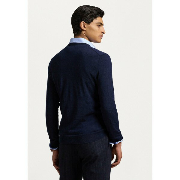ラルフローレン メンズ ニット&セーター アウター SLIM FIT WASHABLE WOOL V-NECK JUMPER - Jumper - navy