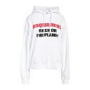 【送料無料】 ディースクエアード レディース パーカー・スウェットシャツ アウター Sweatshirts White