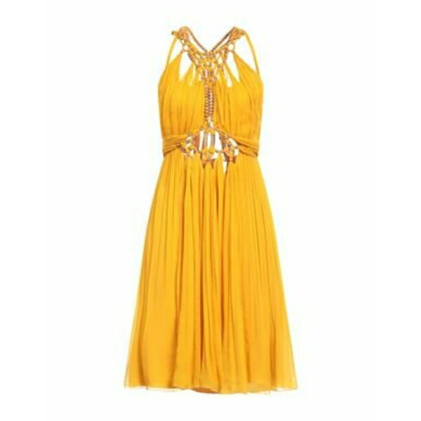 【送料無料】 アルベルタ フェレッティ レディース ワンピース トップス Midi dresses Yellow