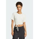 アディダス レディース Tシャツ トップス YOGA TEE - Basic T-shirt - chalk white