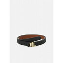 ラルフローレン ラルフローレン レディース ベルト アクセサリー LOGO REVERSIBLE LEATHER SKINNY BELT - Belt - black/tan