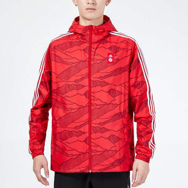 adidas アディダス メンズ スニーカー 【Men's adidas Soccer/Football Training Windproof Quick Dry Casual Woven Hooded Jacket Red GR0683】 サイズ US_M_M