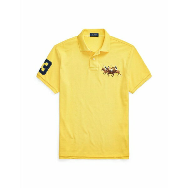 ラルフローレン POLO RALPH LAUREN メンズ ポロシャツ トップス CUSTOM SLIM FIT TRIPLE-PONY POLO SHIRT Yellow