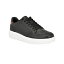   ˡ 塼 Men's Creve Lace Up Low Top Fashion Sneakers Black, Cognac Logo Multi