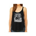 エルエーポップアート レディース カットソー トップス Women's Premium Word Art Flowy Tank Top- Popular Horse Breeds Black