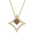 @ fB[X lbNXE`[J[Ey_ggbv ANZT[ Nude Diamond (1/3 ct. t.w.) & Chocolate Diamond (1/5 ct. t.w.) Geometric Pendant Necklace in 14k Gold, 18