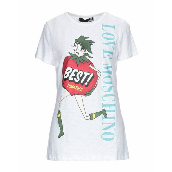 【送料無料】 ラブ モスキーノ レディース Tシャツ トップス T-shirts White