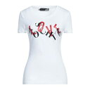 【送料無料】 ラブ モスキーノ レディース Tシャツ トップス T-shirts White