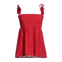 【送料無料】 ツインセット レディース カットソー トップス Tops Tomato red