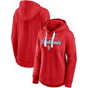 ファナティクス レディース パーカー スウェットシャツ アウター St. Louis Cardinals Fanatics Branded Women 039 s Set to Fly Pullover Hoodie Heather Red