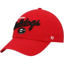 フォーティーセブン レディース 帽子 アクセサリー Georgia Bulldogs '47 Women's Phoebe Clean Up Adjustable Hat Red