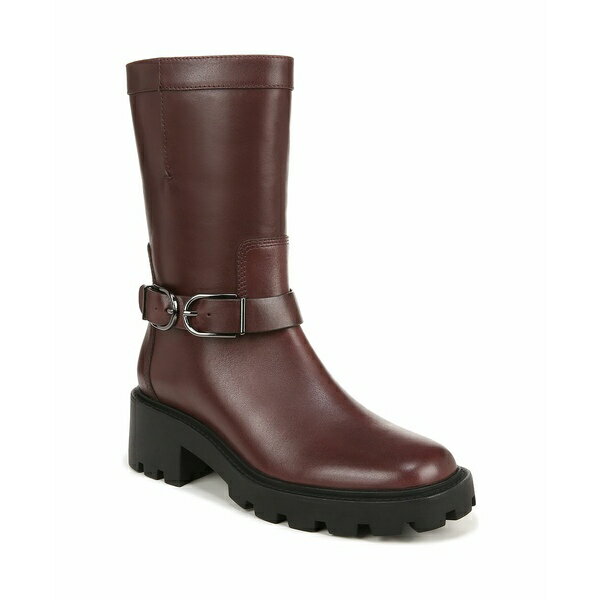 フランコサルト レディース ブーツ シューズ Elle Mid Shaft Moto Boots Castagno Brown Leather