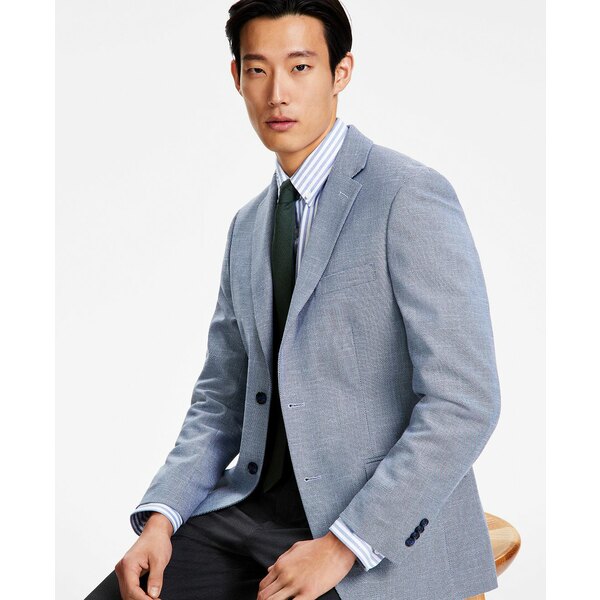 トミー ヒルフィガー メンズ ジャケット＆ブルゾン アウター Men's Modern-Fit Blue Grey Sport Coat Blue Grey