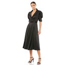 }bN_K fB[X s[X gbvX Women's Ieena Quarter Length Puff Sleeve A Line Dress Black