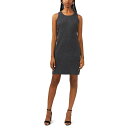 ~XN fB[X s[X gbvX Women's Round-Neck Sleeveless Sweater Dress Med Grey Heather