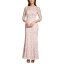 ꥶ ǥ ԡ ȥåץ Women's Lace 3/4-Sleeve Mermaid Gown Blush