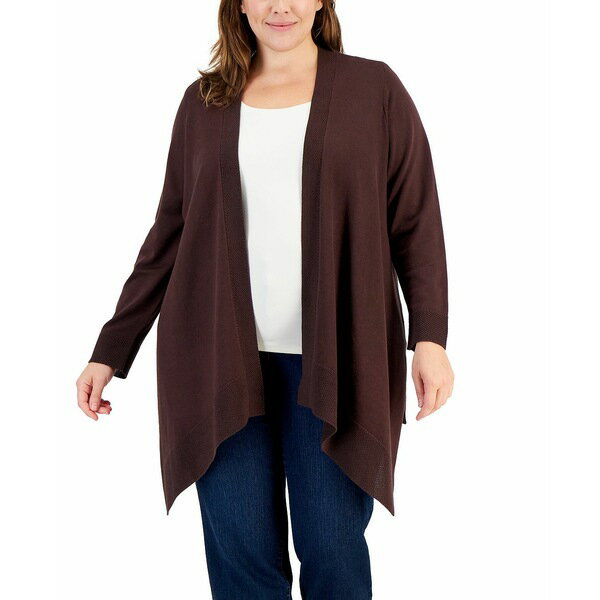 ॳ쥯 ǥ ˥å&  Plus Size Open-Front Cardigan, Created...