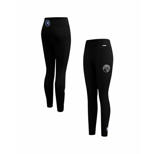 プロスタンダード レディース カジュアルパンツ ボトムス Women's Black Minnesota Timberwolves Paint the City Tri-Blend Jersey Leggings Black