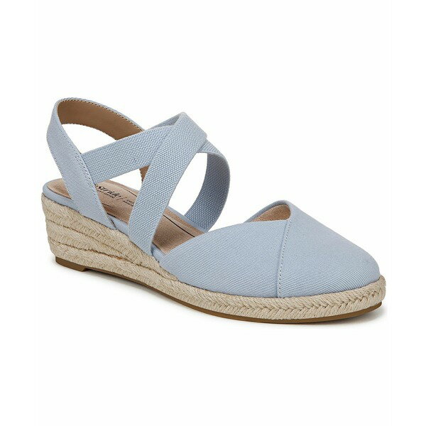 ライフストライド レディース サンダル シューズ Women's Kimball Wedge Espadrilles Ice Blue Canvas ..