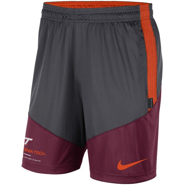 ナイキ メンズ ハーフ＆ショーツ ボトムス Virginia Tech Hokies Nike Team Performance Knit Shorts Charcoal/Maroon