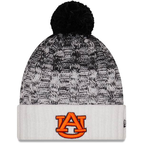 j[G fB[X Xq ANZT[ Auburn Tigers New Era Women's Fade Cuffed Knit Hat with Pom Navy