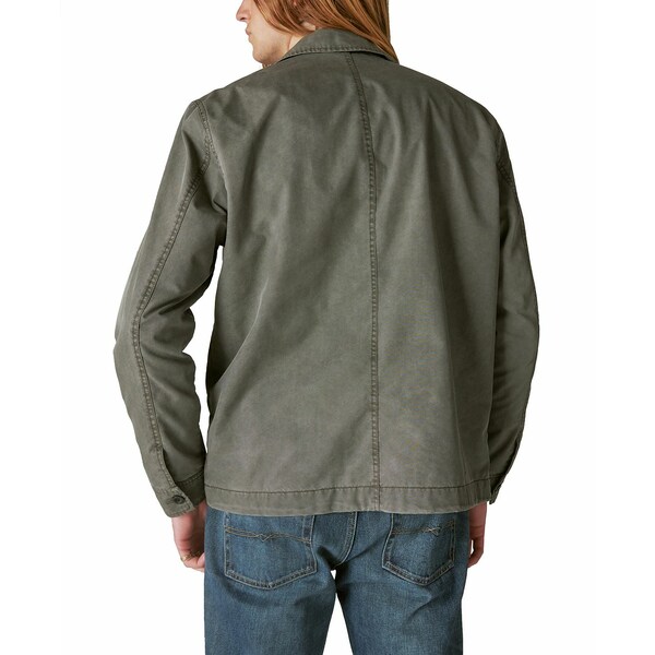 å֥  㥱åȡ֥륾  Men's Fleece-Lined Zip-Front Shirt Jacket Raven