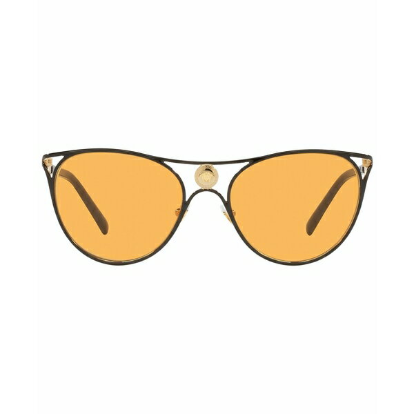 ヴェルサーチ ヴェルサーチ レディース サングラス＆アイウェア アクセサリー Women's Sunglasses, VE2237 Black, Gold-Tone