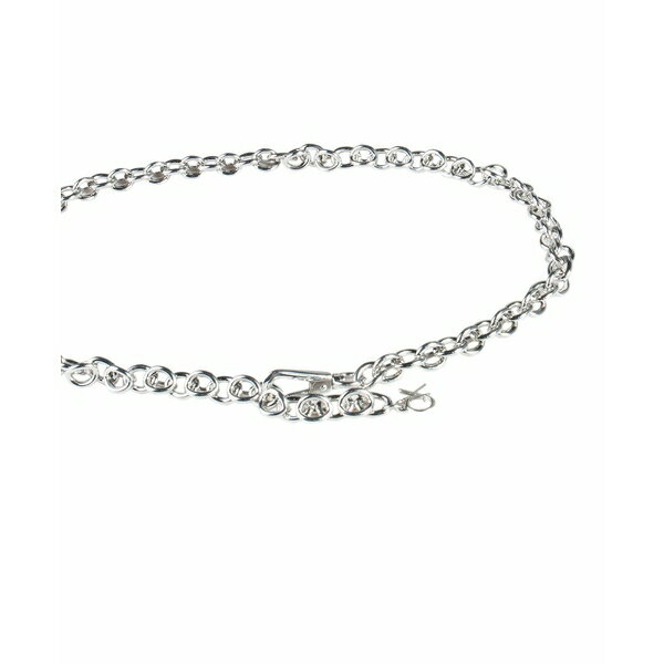 カルバン・クライン ベルト（レディース） カルバンクライン レディース ベルト アクセサリー Women's Silver-Tone Chain Belt with Hanging Logo Charm Silver
