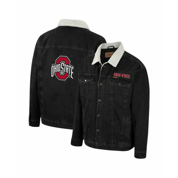 コロシアム レディース ジャケット＆ブルゾン アウター Men's x Wrangler Charcoal Ohio State Buckeyes Western Button-Up Denim Jacket Charcoal