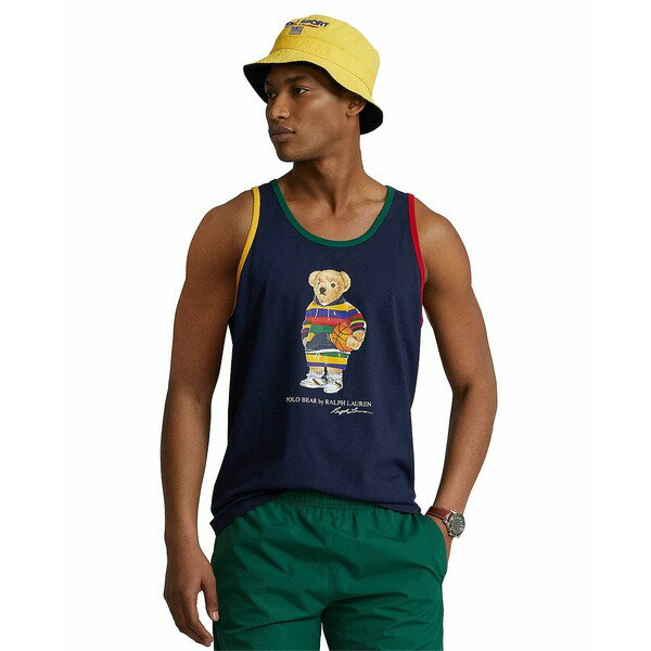 ラルフローレン メンズ Tシャツ トップス Men's Polo Bear Jersey Tank Top Cruise Navy Active Bear