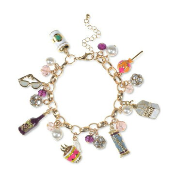 チャータークラブ レディース ブレスレット・バングル・アンクレット アクセサリー Gold-Tone Crystal & Imitation Pearl Teacher Life Charm Bracelet, Created for Macy's Gold