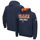 コロシアム メンズ パーカー・スウェットシャツ アウター Virginia Cavaliers Colosseum Sunrise Pullover Hoodie Navy