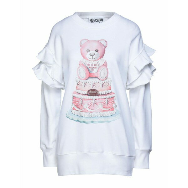 【送料無料】 モスキーノ レディース パーカー・スウェットシャツ アウター Sweatshirts White