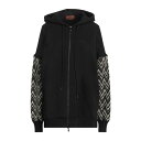 【送料無料】 ミッソーニ レディース パーカー・スウェットシャツ アウター Sweatshirts Black