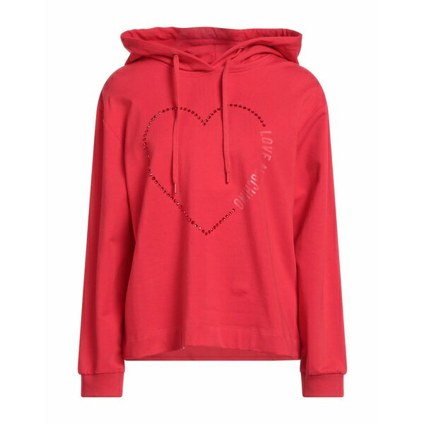 【送料無料】 モスキーノ レディース パーカー・スウェットシャツ アウター Sweatshirts Red