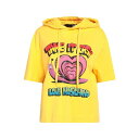 【送料無料】 モスキーノ レディース パーカー・スウェットシャツ アウター Sweatshirts Yellow