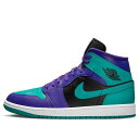 Air Jordan ジョーダン レディース スニーカー Dark Concord/New Emerald-Black-White 【(WMNS) Air Jordan 1 Mid 'Black Grape' BQ6472-502】 サイズ US_9.5(26.5cm)(4)