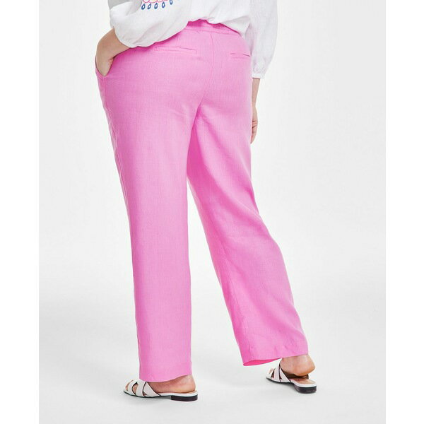 㡼 ǥ 奢ѥ ܥȥॹ Plus Size 100% Linen Pants, Created for Macy's Bubble Bath