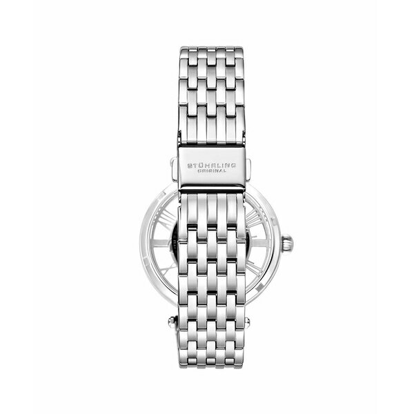  ǥ ӻ ꡼ Delphi 3944 Automatic 38mm Ladies Skeleton Watch Silver Tone