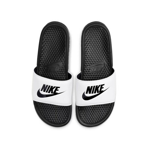 ナイキ メンズ サンダル シューズ Nike Benassi JDI sliders in white/black Black