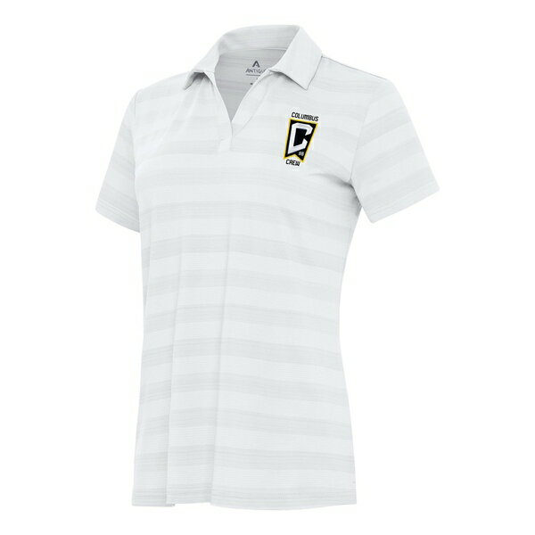 アンティグア レディース ポロシャツ トップス Columbus Crew Antigua Women's Tunnel Polo White