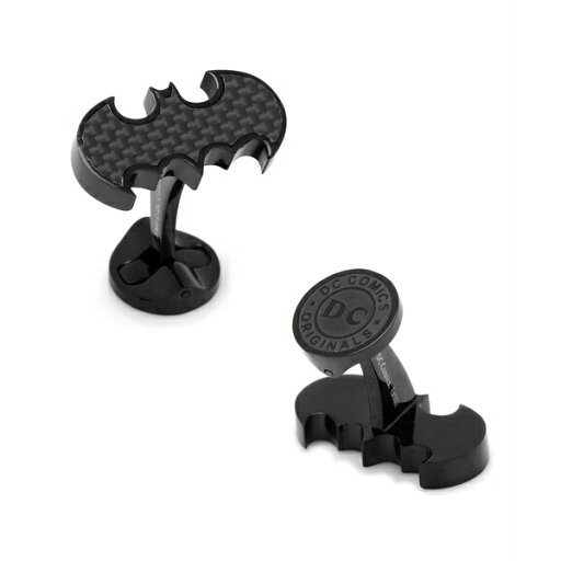 カフリンクス メンズ ピアス・イヤリング アクセサリー Stainless Steel Carbon Fiber Batman Cufflinks Black カフリンクス メンズ ピアス・イヤリング アクセサリー Stainless Steel Carbon Fiber Batman Cufflinks Black