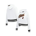 プロスタンダード レディース パーカー・スウェットシャツ アウター Women's White Miami Heat Script Tail Cropped P...