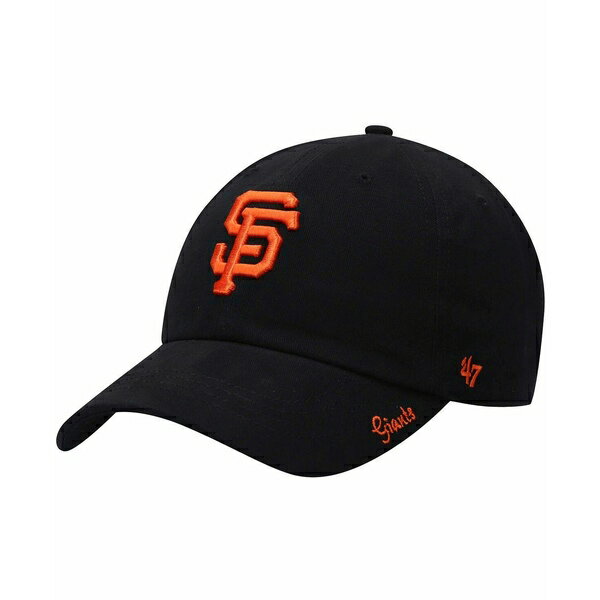 47ブランド レディース 帽子 アクセサリー Women's Black San Francisco Giants Team Miata Clean Up Adjustable Hat Black