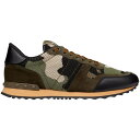 Valentino ヴァレンティノ メンズ スニーカー 【Valentino Garavani Rockrunner Mesh Fabric Camouflage Military Green Beige】 サイズ EU_47(32.0cm) Military Green/Beige