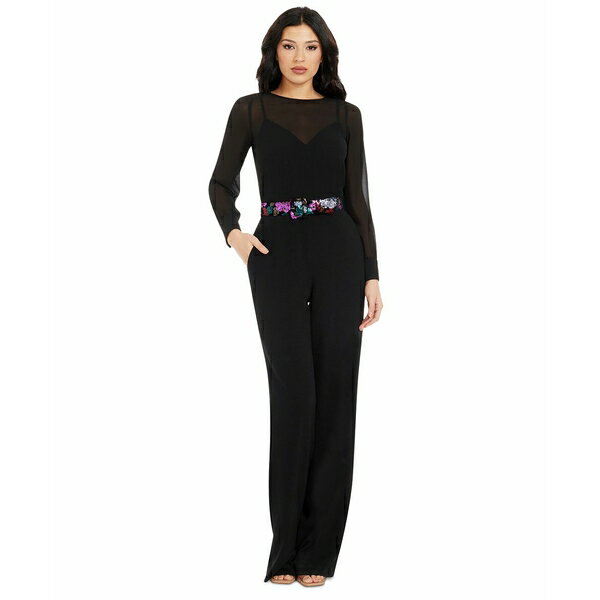 ドレスザポプレーション レディース ワンピース トップス Women's Sequin Belted Pilar Jumpsuit Black Mult