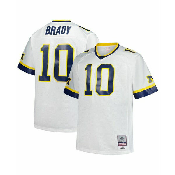 ミッチェル&ネス メンズ シャツ トップス Men's Tom Brady White Michigan Wolverines Legacy Jersey White