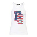 【送料無料】 ディースクエアード レディース カットソー トップス Tank tops White