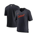 ナイキ メンズ シャツ トップス Men's Navy Detroit Tigers Authentic Collection Pregame Raglan Performance V-Neck T-shirt Navy(4)